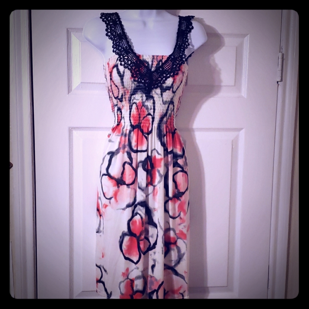 Shoreline dress (red)